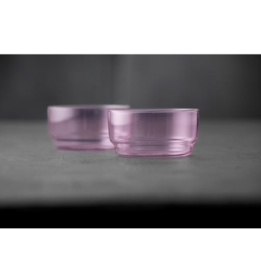 Lyngby Glas Torino 2-pak Skål, Pink, Ø12 cm