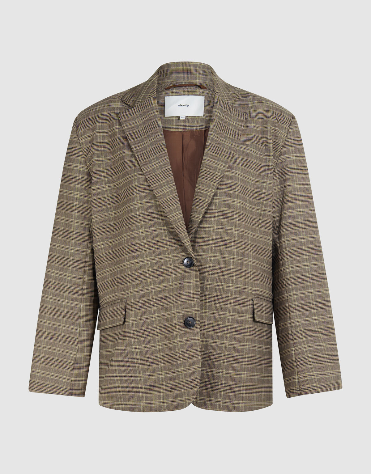 Oversized Ruiten Blazer Bruin