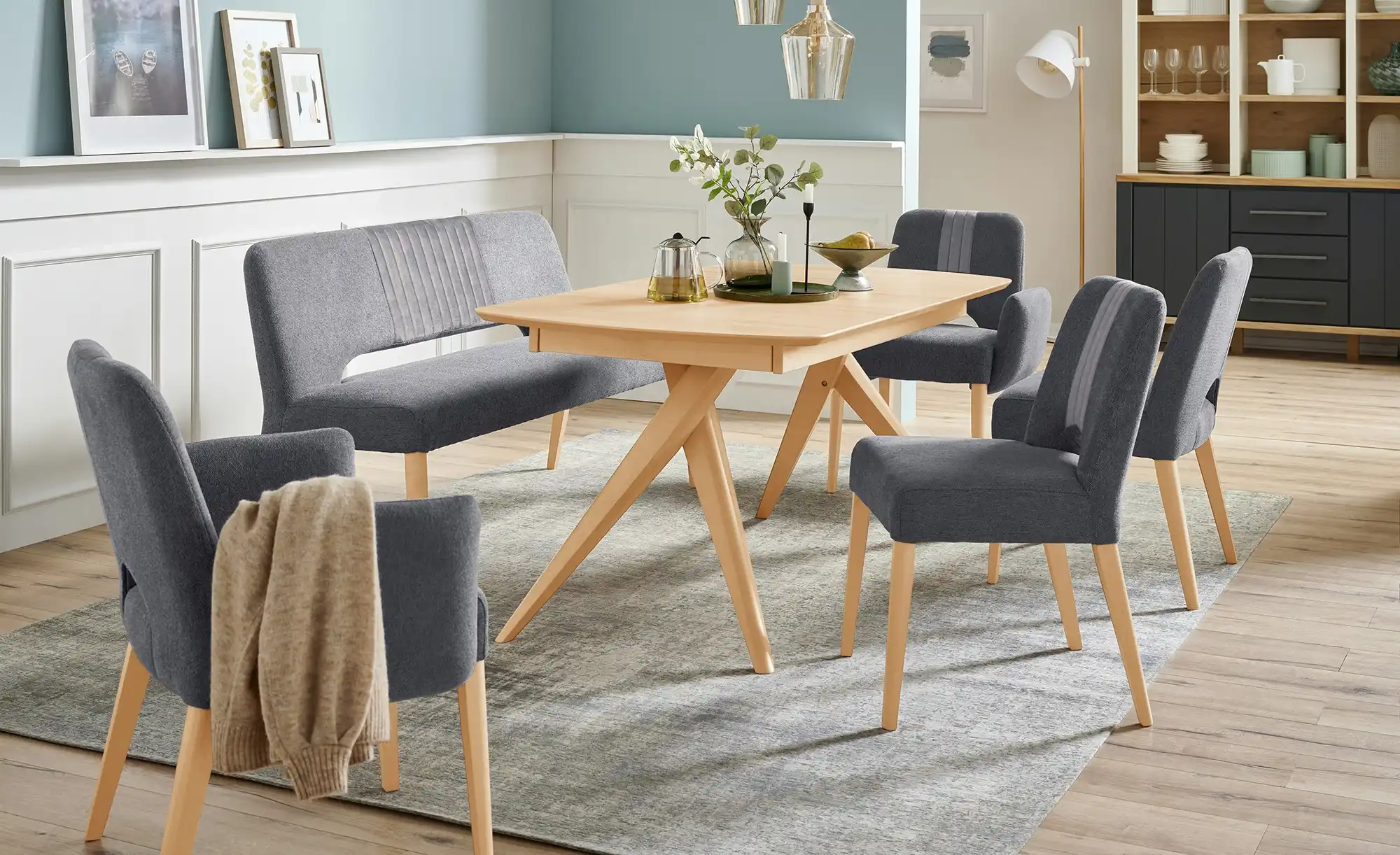 Gray & Jones Esszimmerstuhl mit Bezugskombi Ansgar