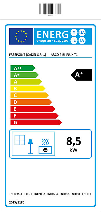 Poêle à granulés Freepoint Arco9 9kW light bronze biflux