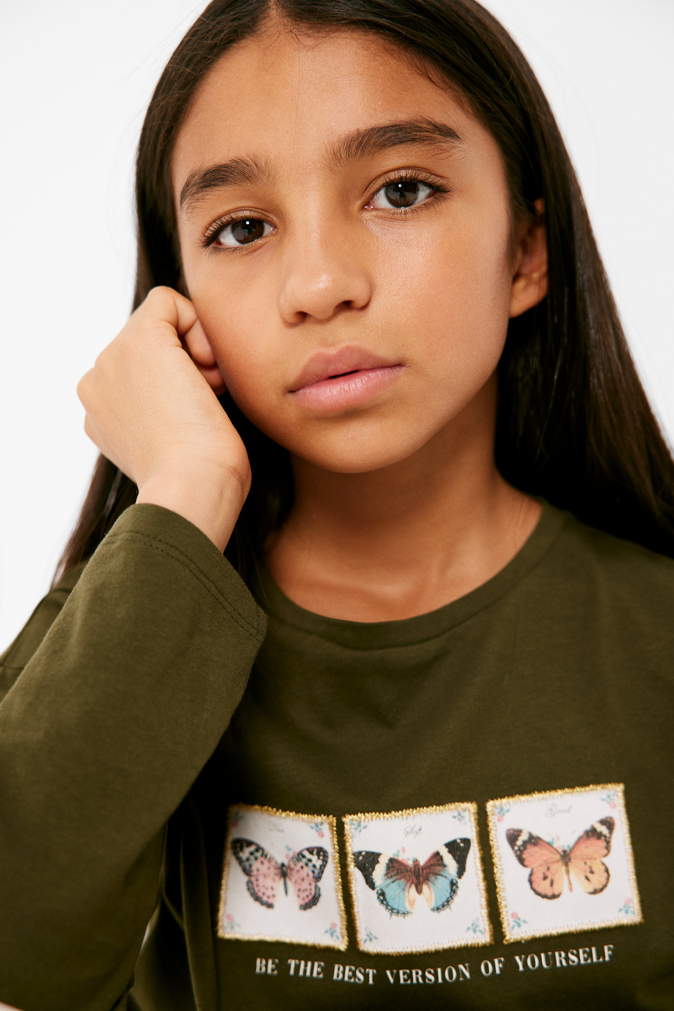 Camiseta de borboleta para meninas