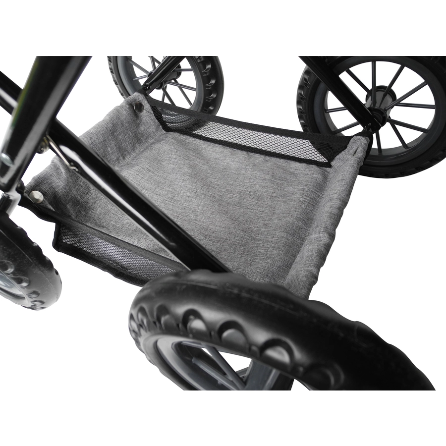 knorr toys® Puppenwagen Ruby - stone black grau