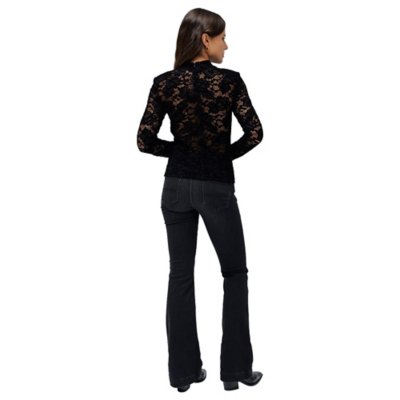 Tee-shirt à manches longues femme Lace Sweater With Mock Neck SALSA