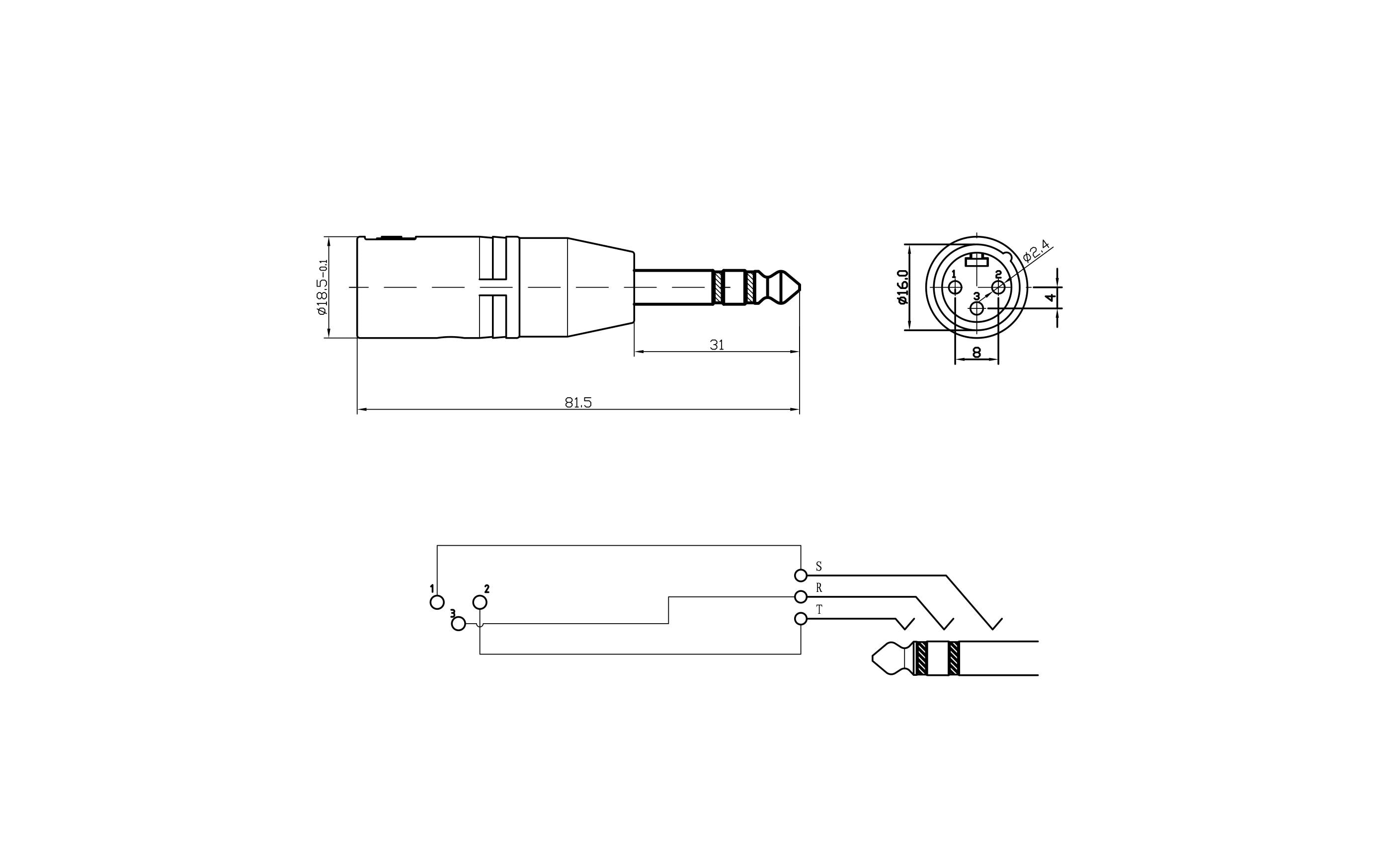Audio-Adapter BA1102 XLR 3 Pole male - Klinke 6,3mm maleHochwertiger und robuster Bemero Audio-Adapter