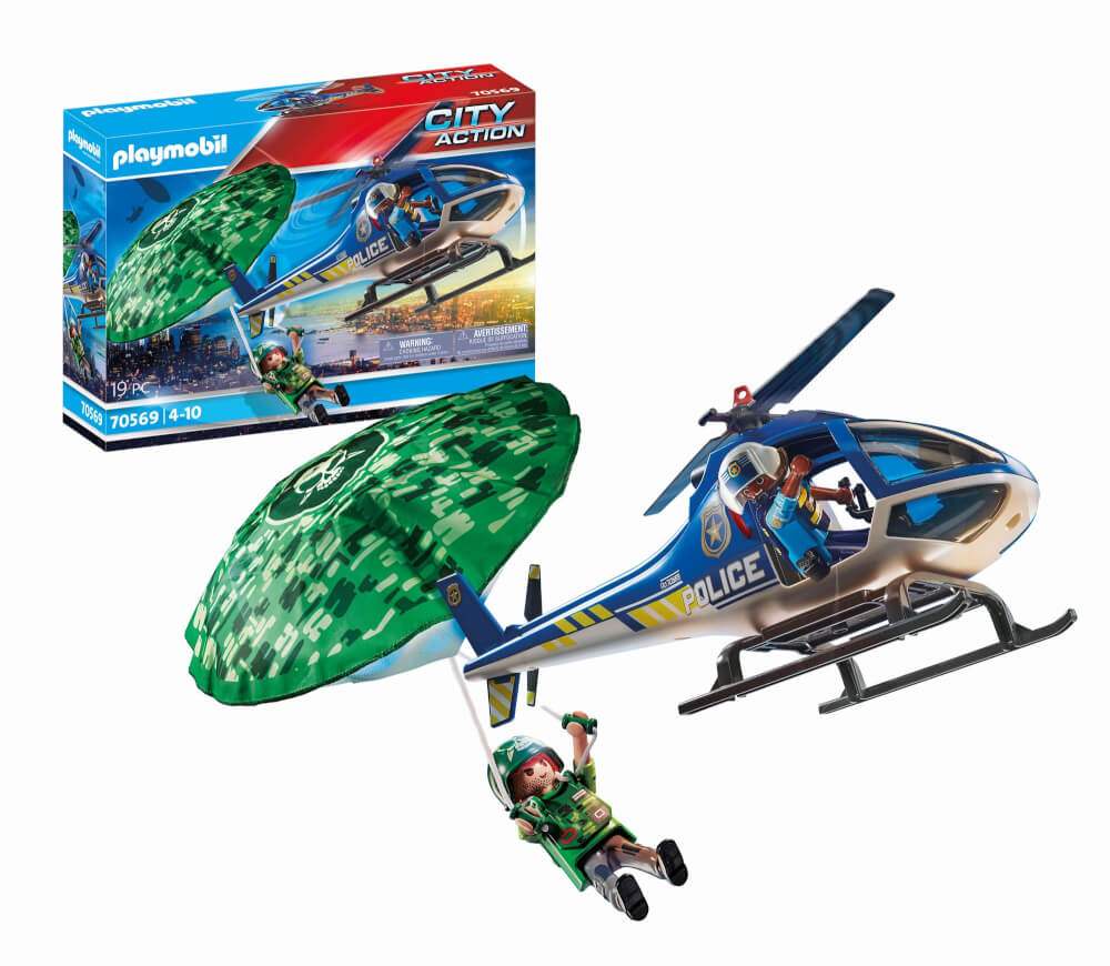 Playmobil 70569 Polizei-Hubschrauber: Fallschirm-Verfolgung