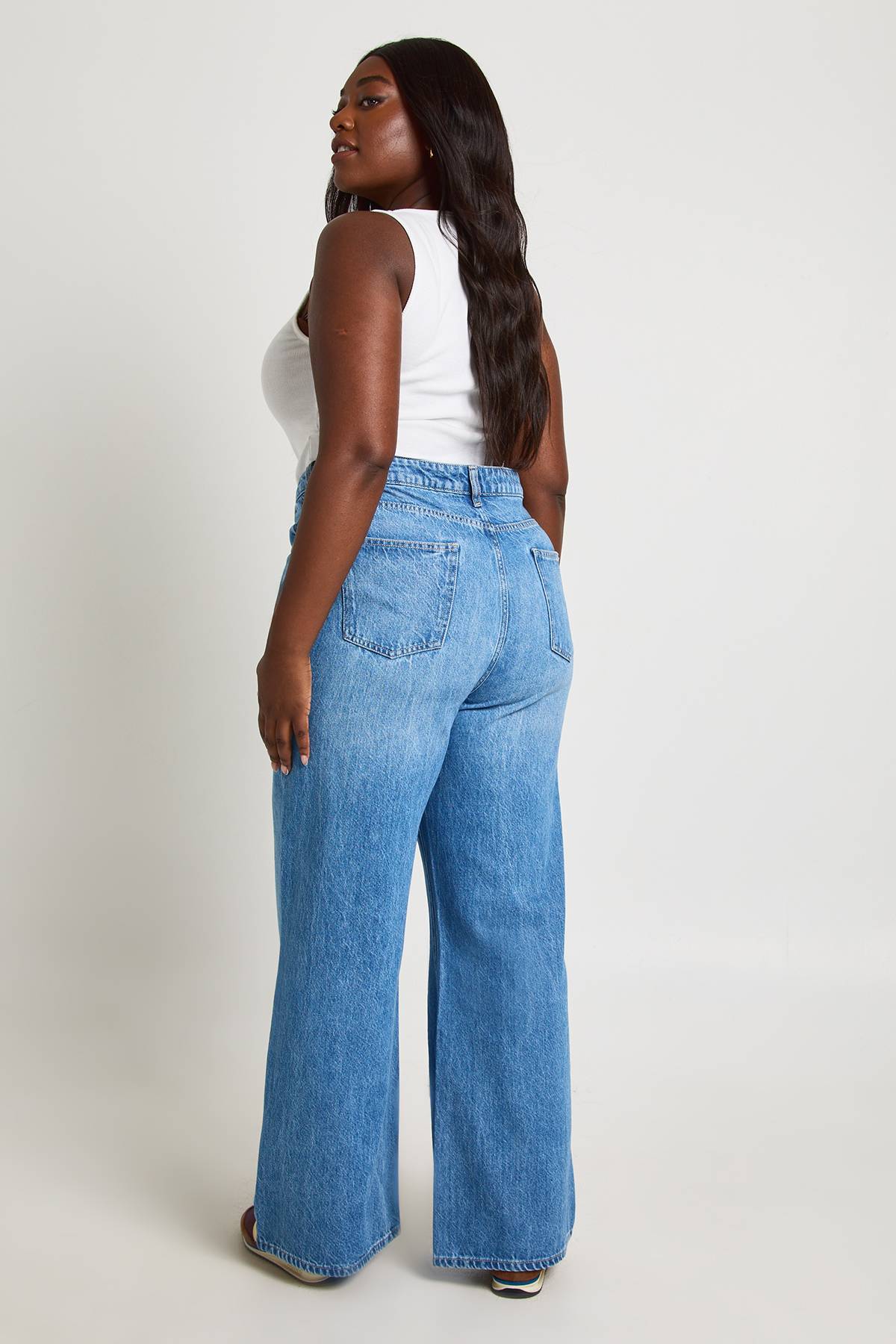 boohoo Jean Basique Boohoo Taille Haute Coupe Droite