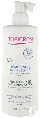 Topicrem UR-10 Crème Lissante Anti-Rugosités Peaux Très Sèches Et Rugueuses Flacon Pompe 500ml