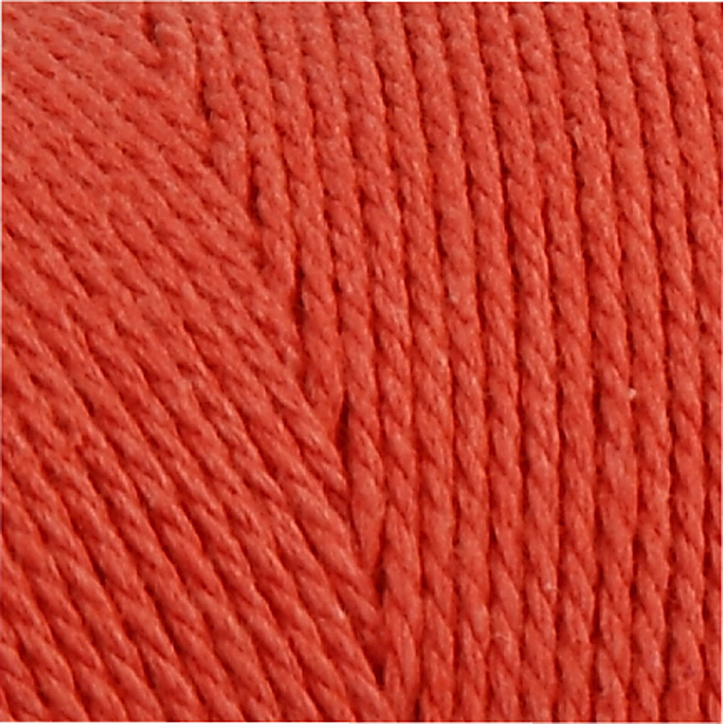 Knyttegarn - Tykkelse 1 MM - L 315 M - Tynd Kvalitet 12/12 - Orange - 220 G
