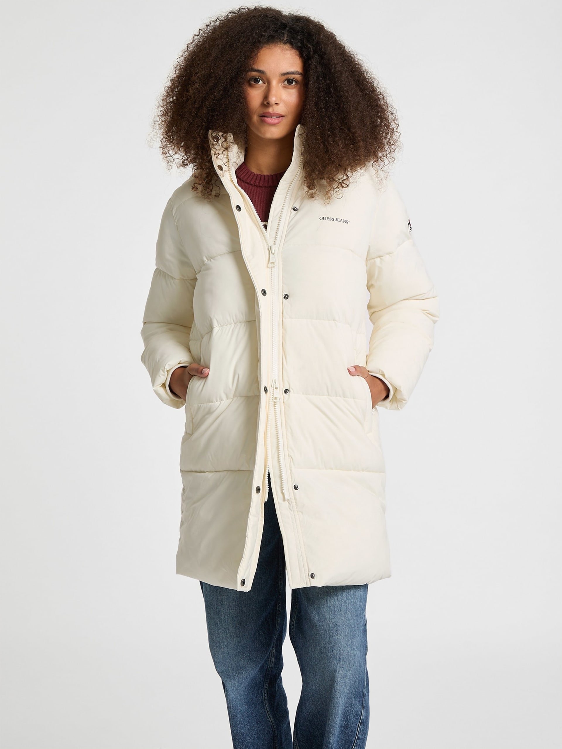 Jaqueta puffer com capuz