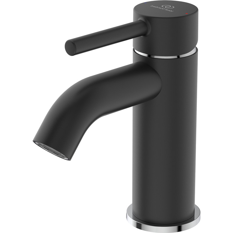 Ideal Standard Kolva wastafelkraan + klik waste zwart