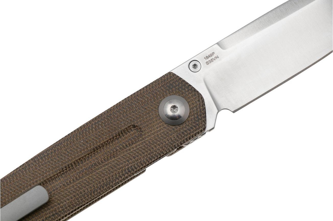 Artisan Cutlery Sirius 1849P-ODG, Satin S35VN, OD Green Micarta zakmes, Ray Laconico design