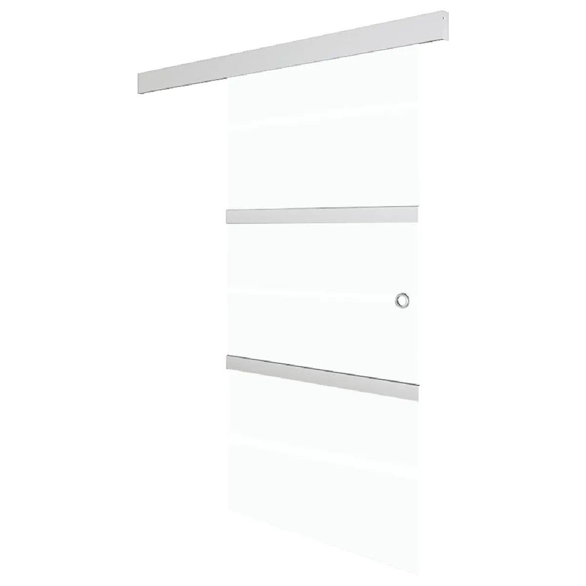 vidaXL Porte coulissante en verre - Aluminium