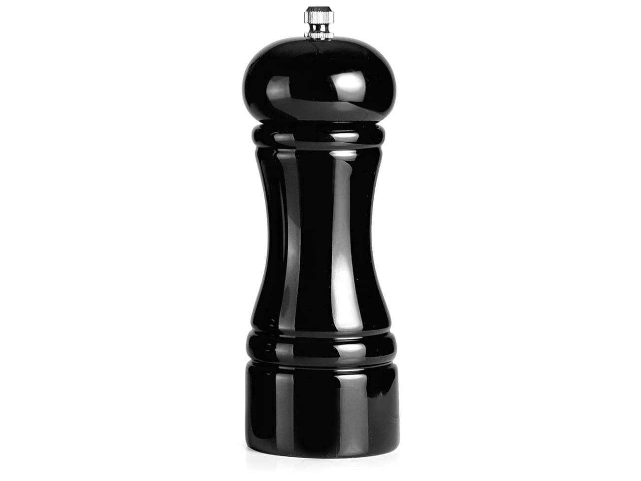 Moulin à poivre laqué noir - hauteur 16 cm - Ibili
