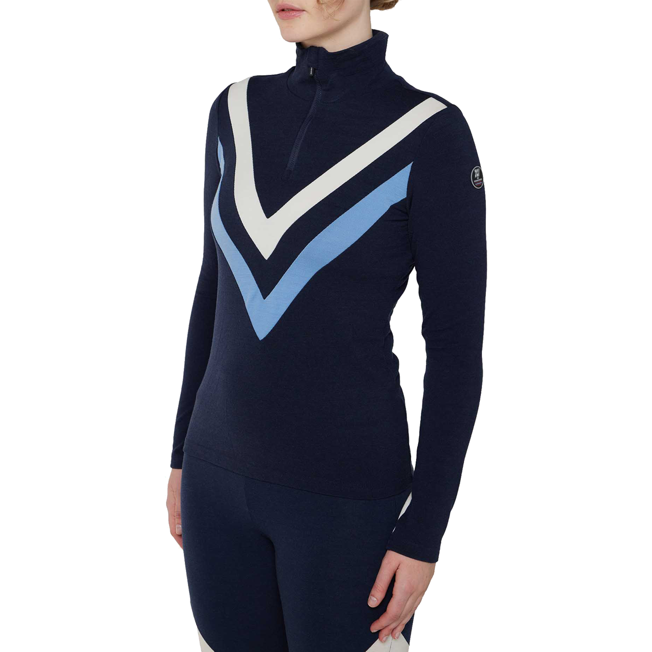 We Norwegians Damen Merino Skishirt VOSS CHEVRON navy blue | We Norwegians Skibekleidung Damen | We Norwegians | W | Brands | XSPO-Fashion