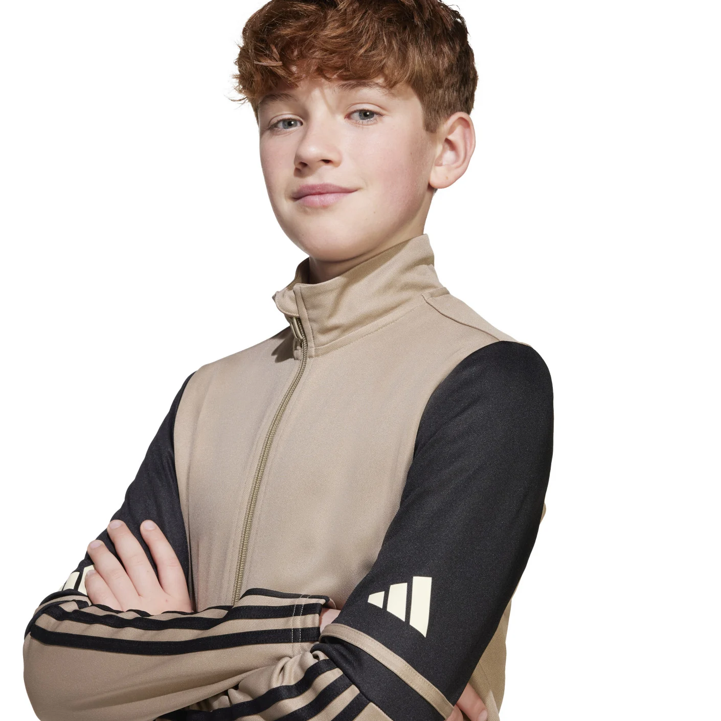 adidas Squadra 25 Trainingspak Full-Zip Kids Beige Zwart