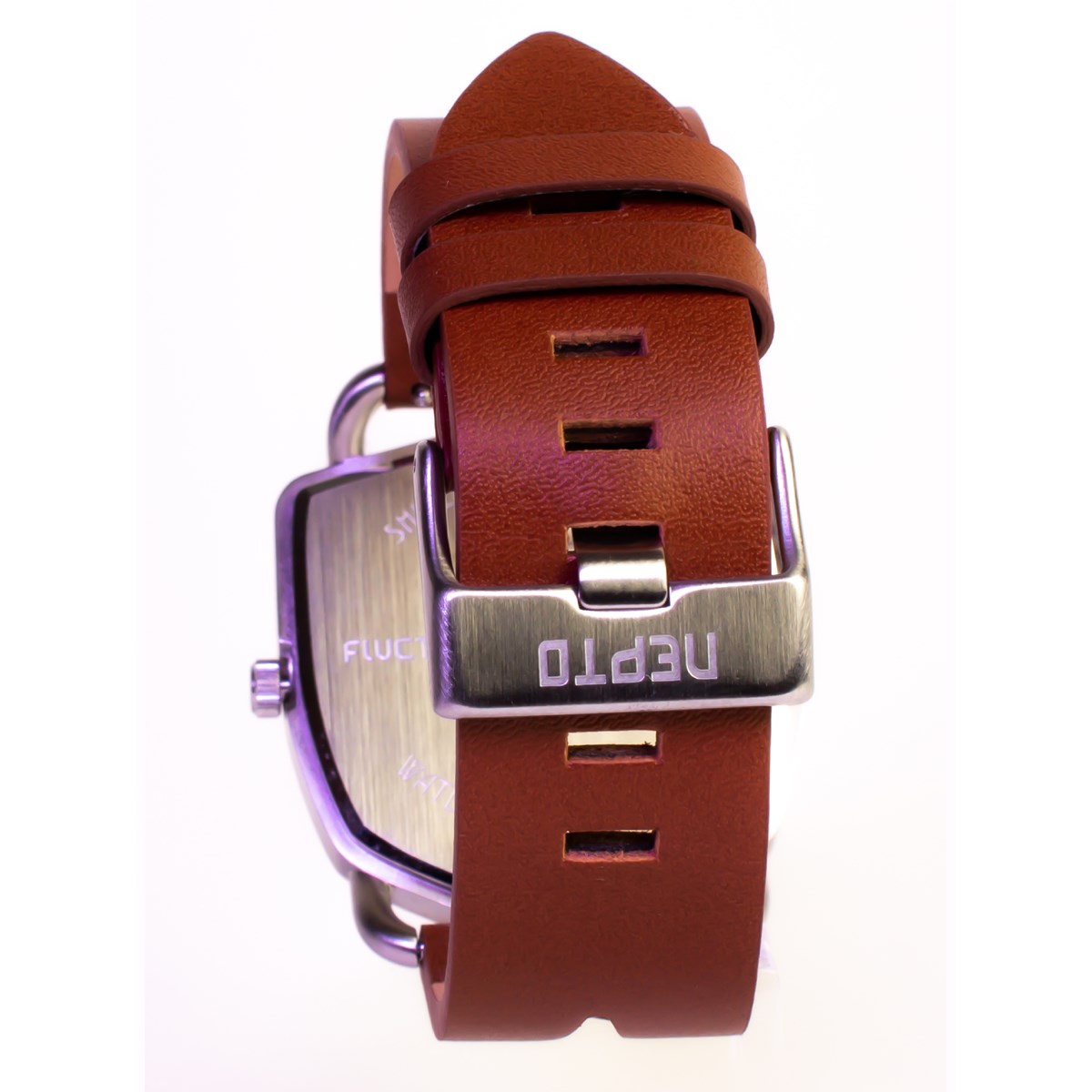 White Reverso - Cuir Perforé Marron