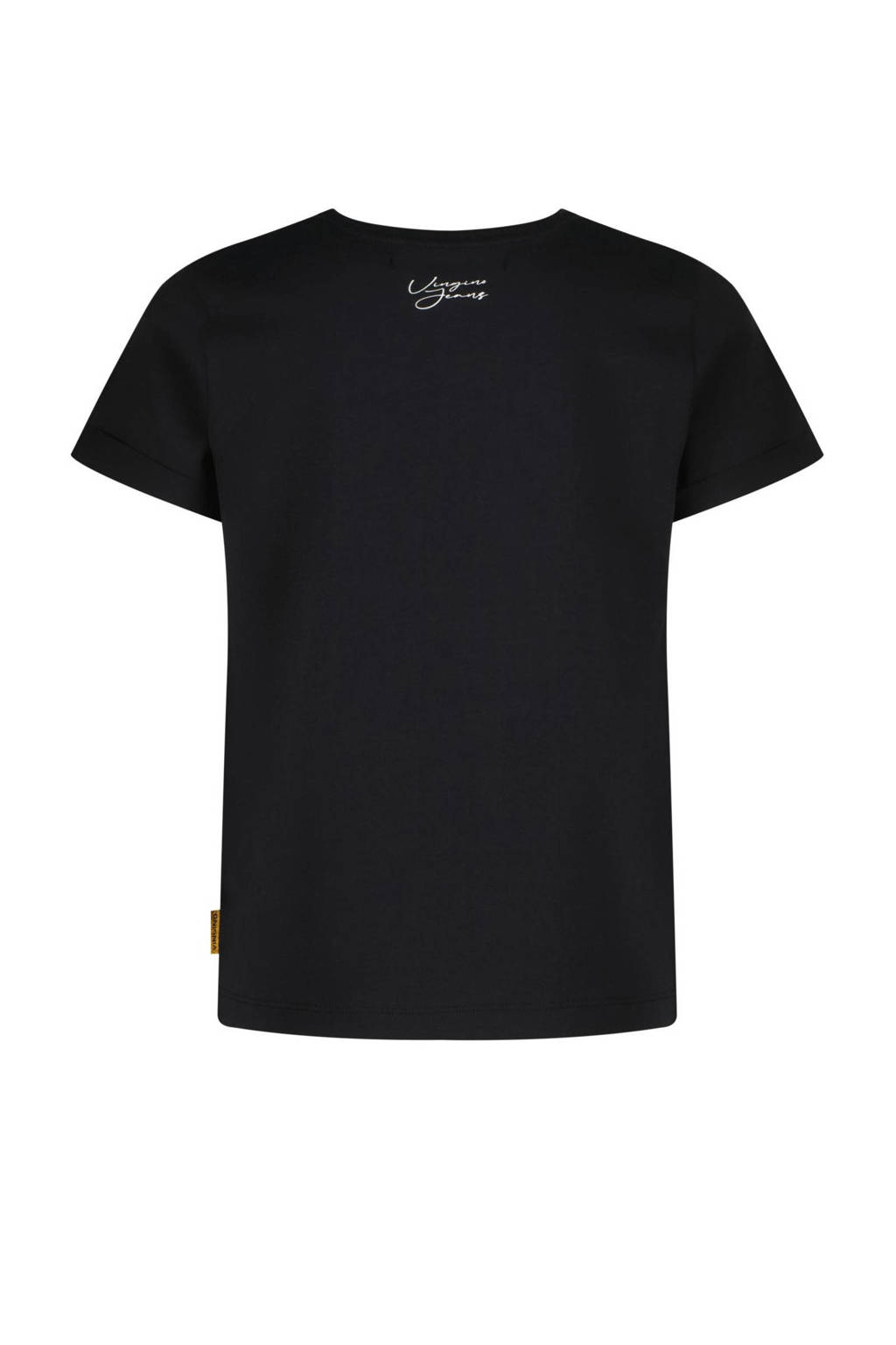 Vingino T-shirt Hafsa met printopdruk zwart