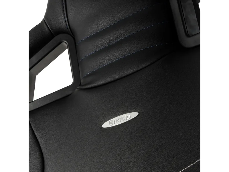 Noblechairs EPIC SK Gaming Edition - Spillestol - ergonomisk - armstøtter - T-formet - vippe - drejeled - polyuretan-læder - sort, hvid, blå