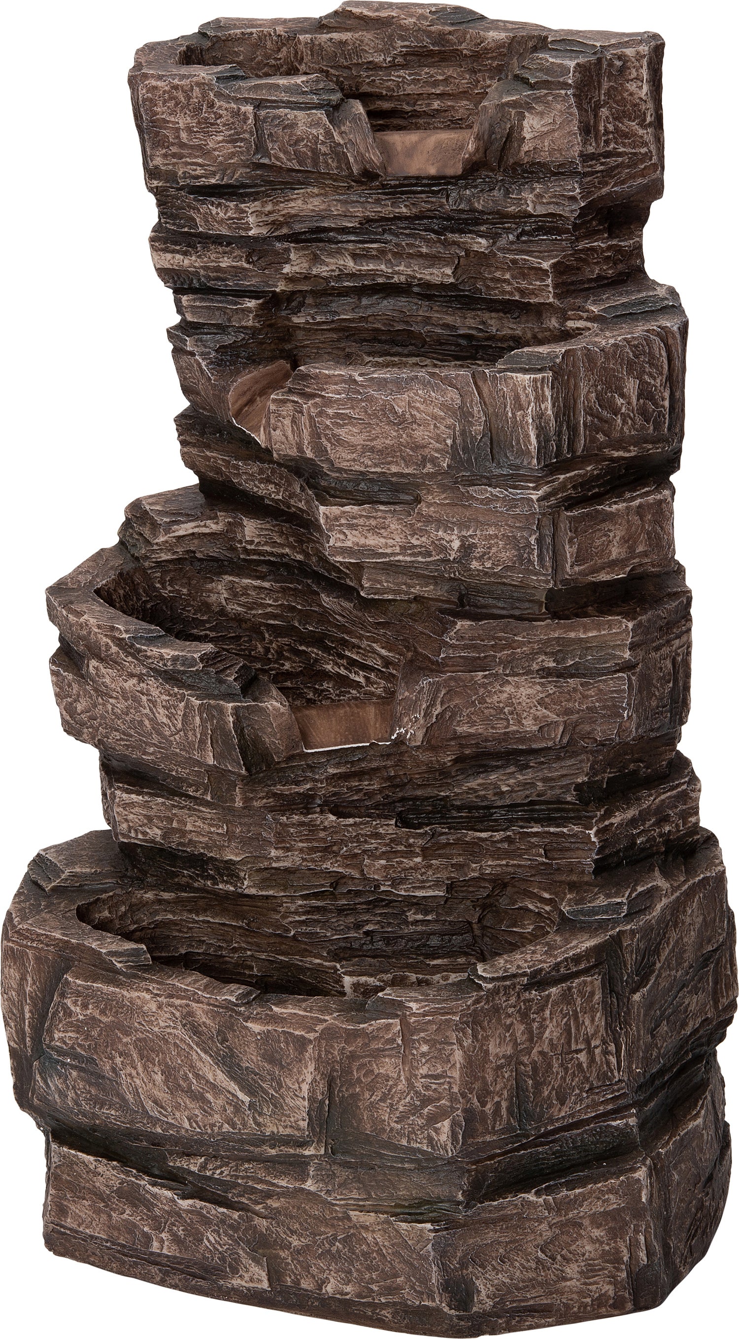 Intratuin waterornament Thor met LED verlichting grijs 46 x 36 x 77,5 cm