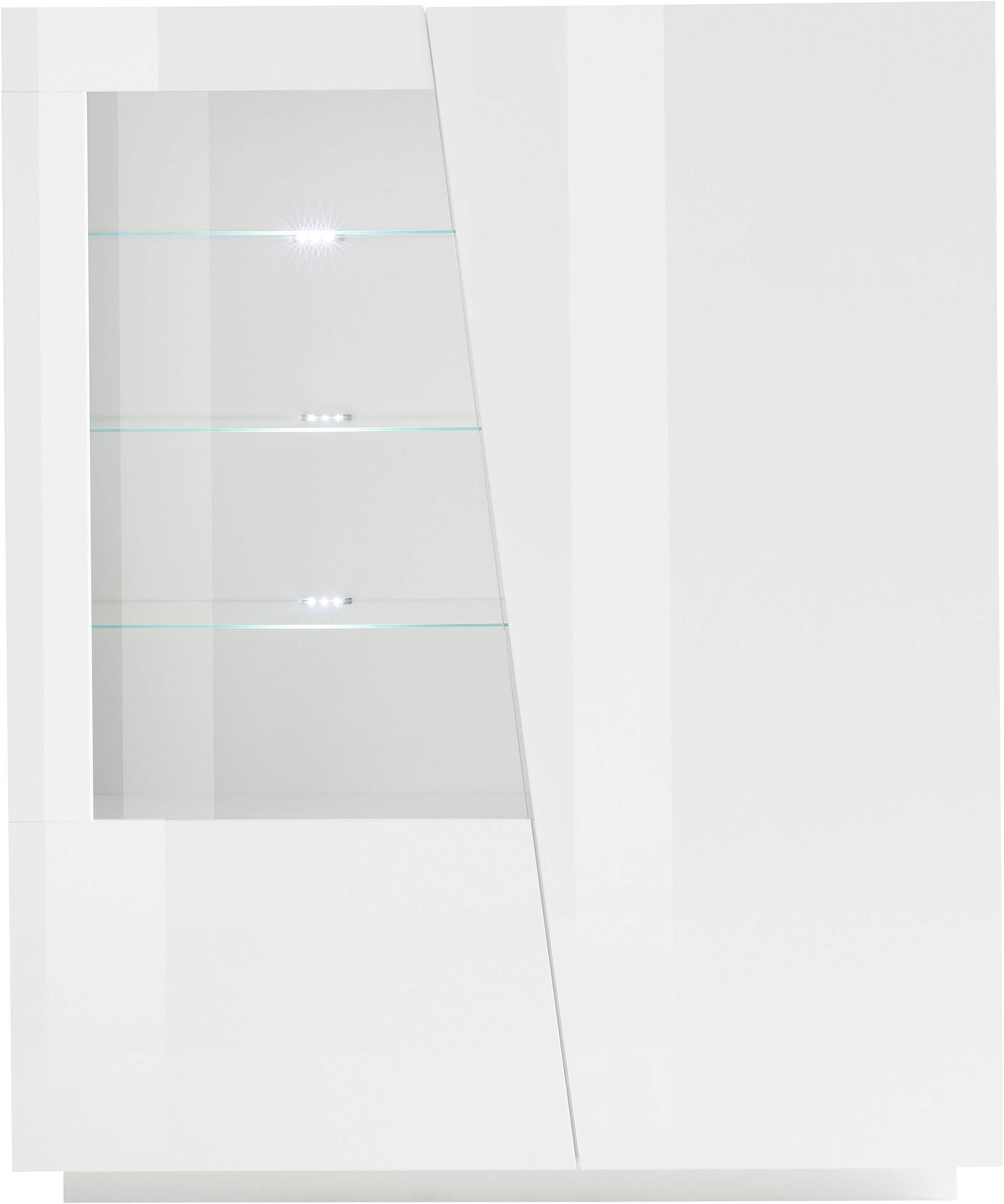 INOSIGN Highboard »Vega, Hochschrank, Hochkommode, Schrank« mit 2 Türen mit Glaseinsatz, Höhe 146 cm