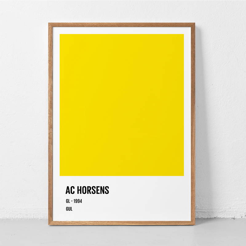 AC Horsens Plakat Gul 50x70 cm