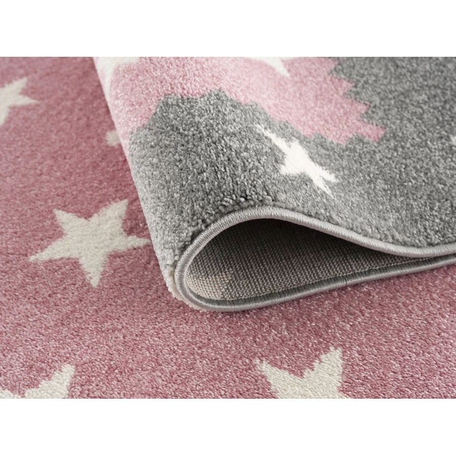 LIVONE Kinderteppich Kids love Rugs FANCY silbergraurosa 120x170cm