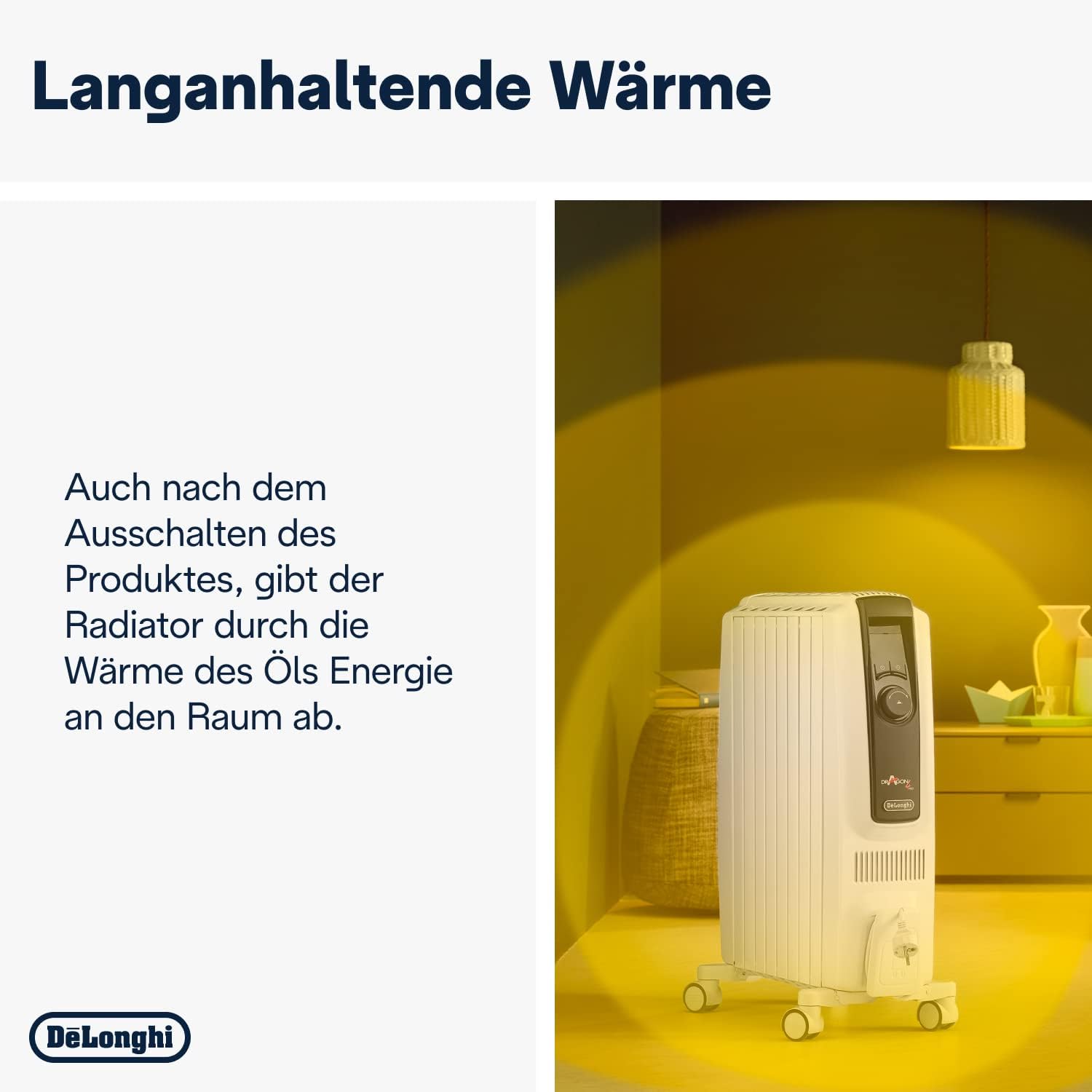 De'Longhi Dragon 4 Pro TRDX41025E Radiator, klassischer Ölradiator mit 3 Leistungsstufen, 24-h-Timer, Frostschutz- und Eco-Funktion, Sicherheitsthermostat, 2500 Watt, Weiß