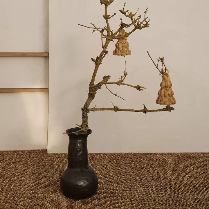 Ferm Living - Geflochtene Glocken-Kugeln, natur (2er-Set)