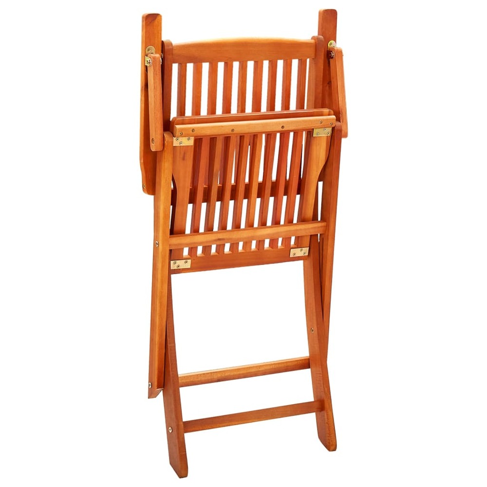 Mobilier à dîner d'extérieur pliable 5 pièces bois d'eucalyptus