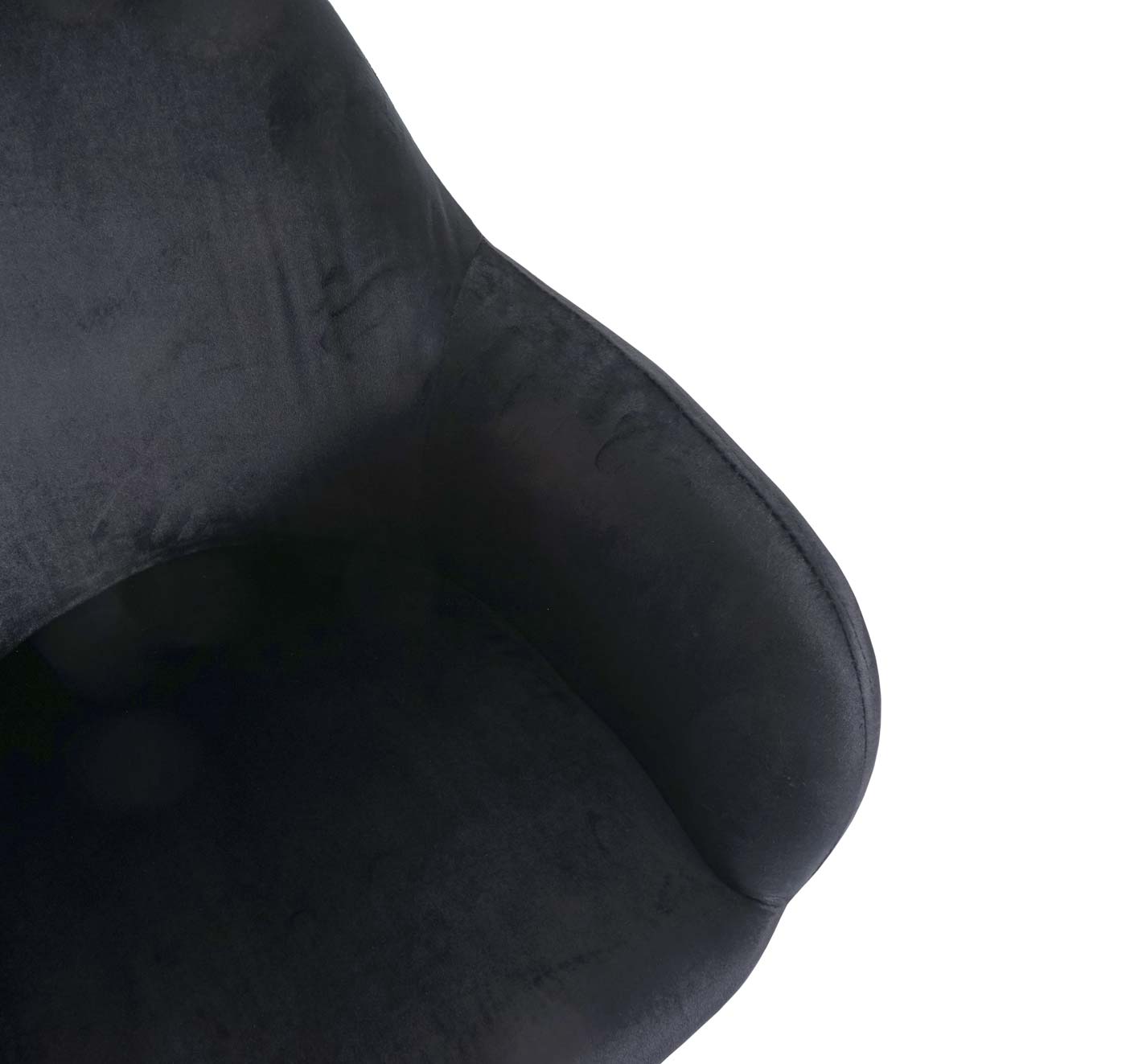 Esszimmerstuhl MCW-F18, Stuhl Küchenstuhl, Retro Design ~ Samt schwarz, goldene Beine