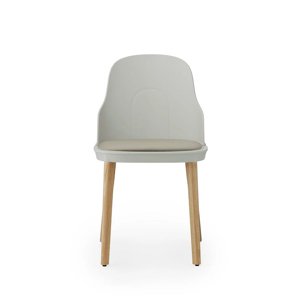 Normann Copenhagen  Allez stol, m/betræk Ultra Leather - Warm grey/egetræ