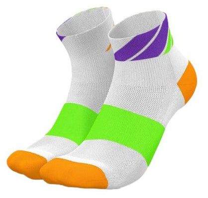 Chaussettes Running Incylence Ladders Short Orange/Vert