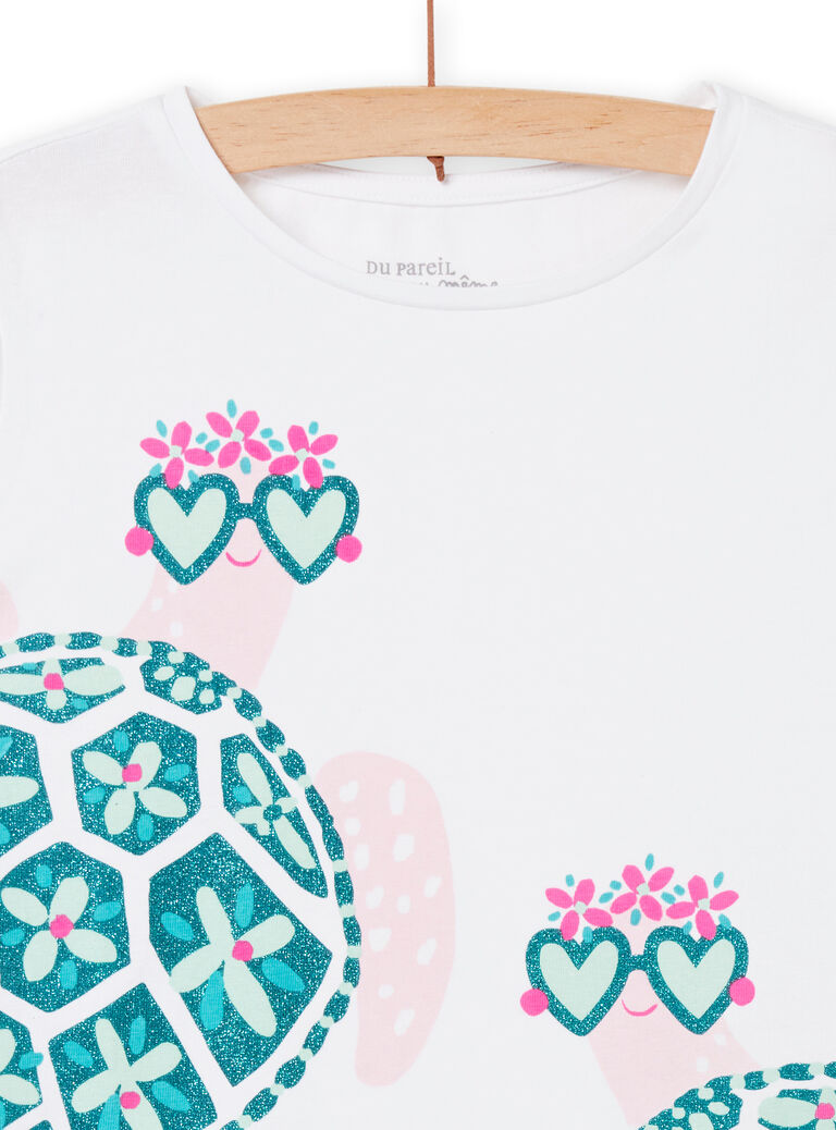 Pyjama blanc, bleu et rose enfant fille