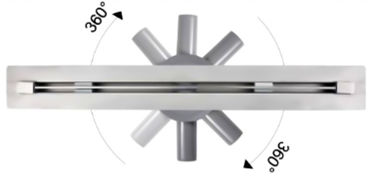 Sanigoods Compact 80cm douchegoot RVS met slank design