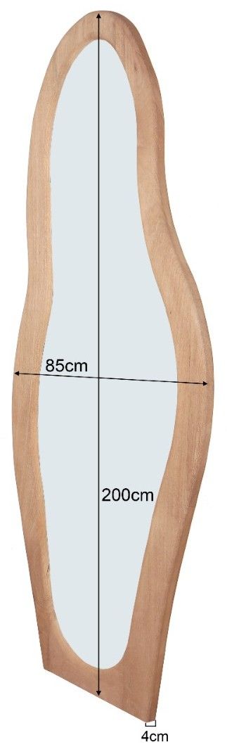 Spiegel Almond Olivia B85 x D4 x H200 cm