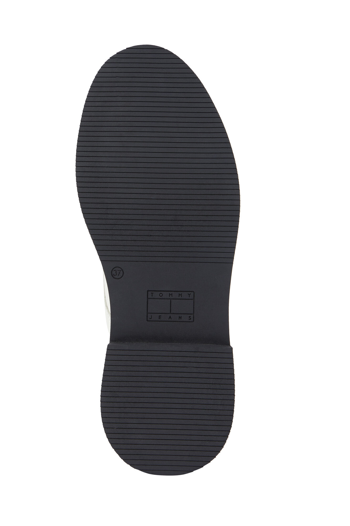 Bota feminina Tommy Jeans com cadarços e fita na parte de trás.