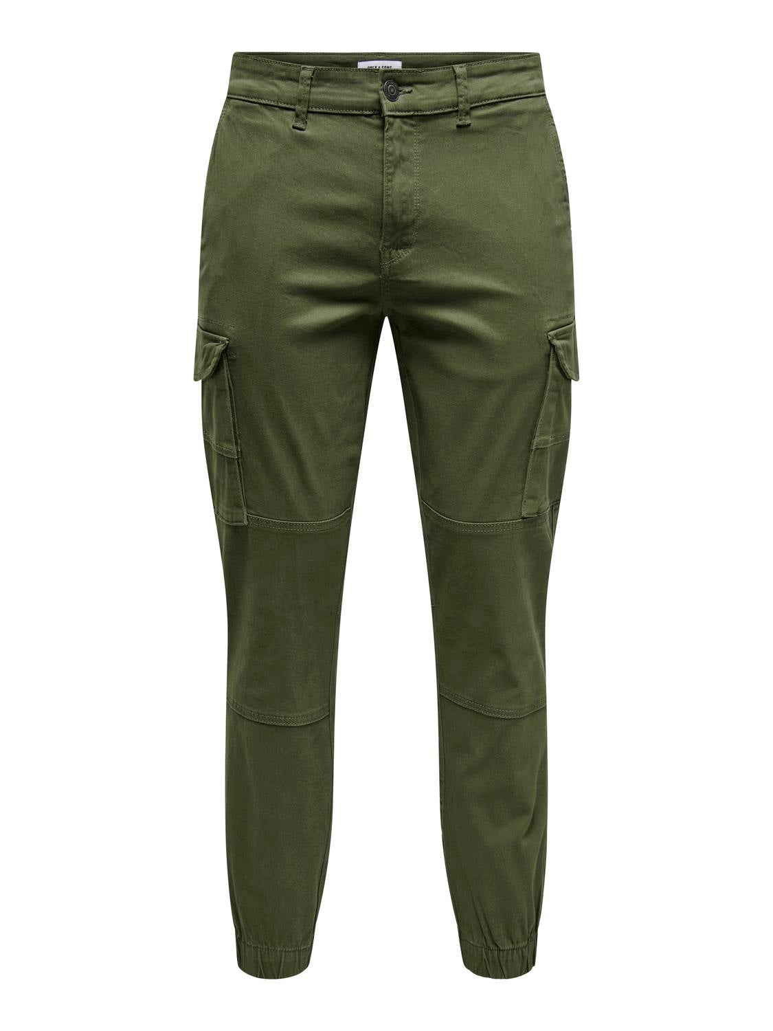 ONSCARTER Verjüngt Cargo-Hose Olive Night