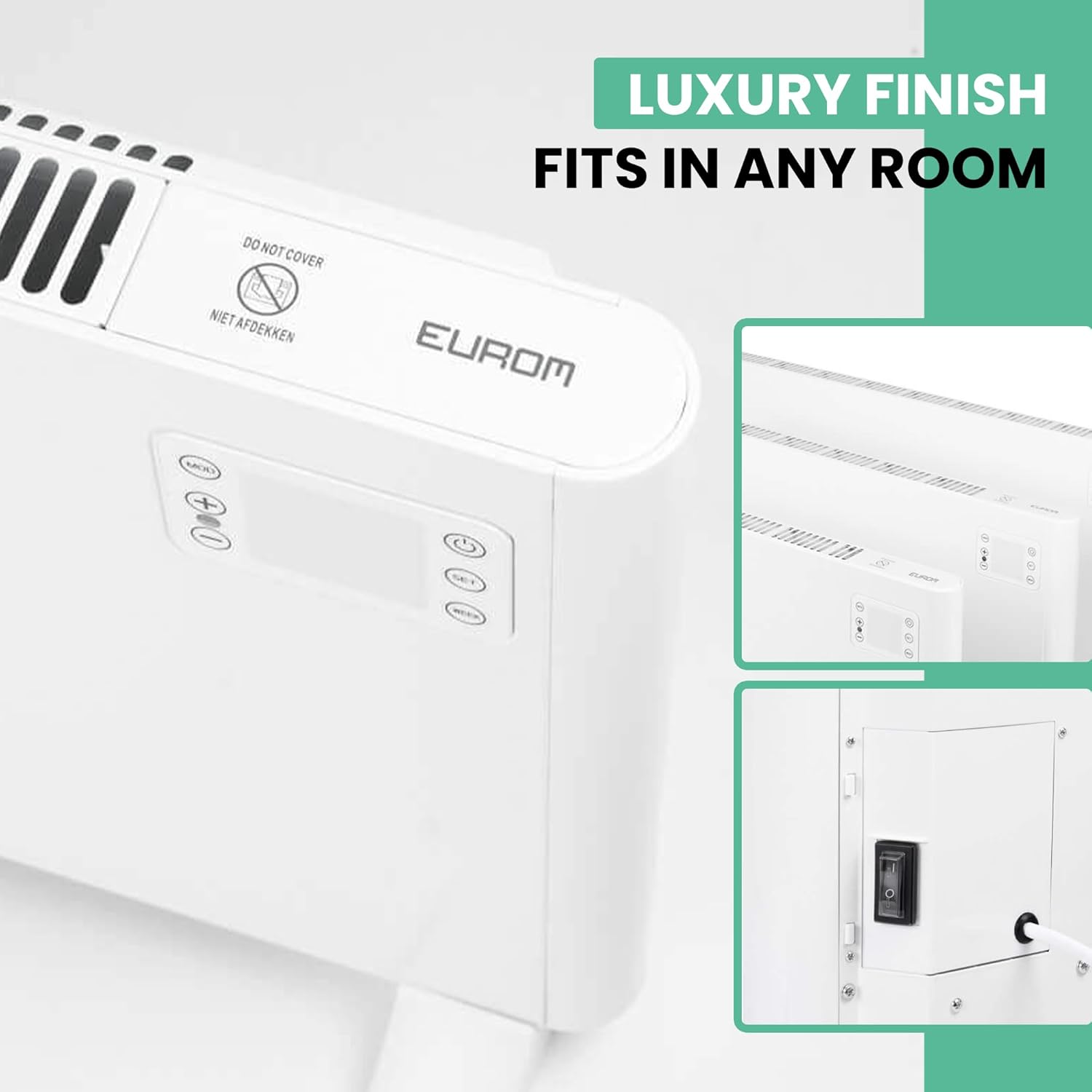 Eurom Alutherm Wandheizung 1000 Watt WiFi Steuerung