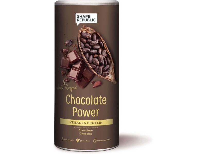 Shape Republic 3K Protein vegan Schokolade 420 g Veganes Proteinpulver mit Süssungsmitteln und Schokoladengeschmack