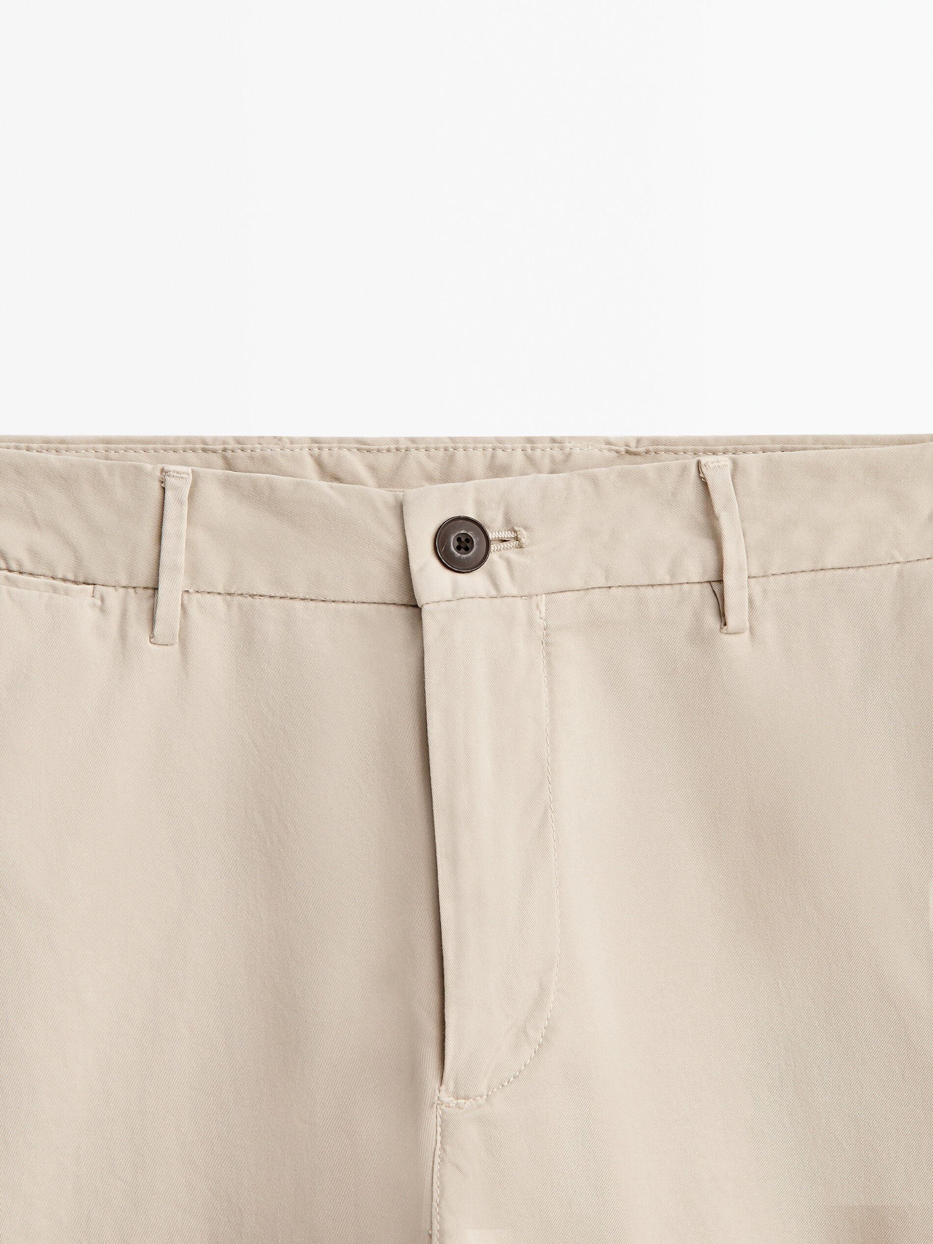 Calça chino slim fit - Bege claro