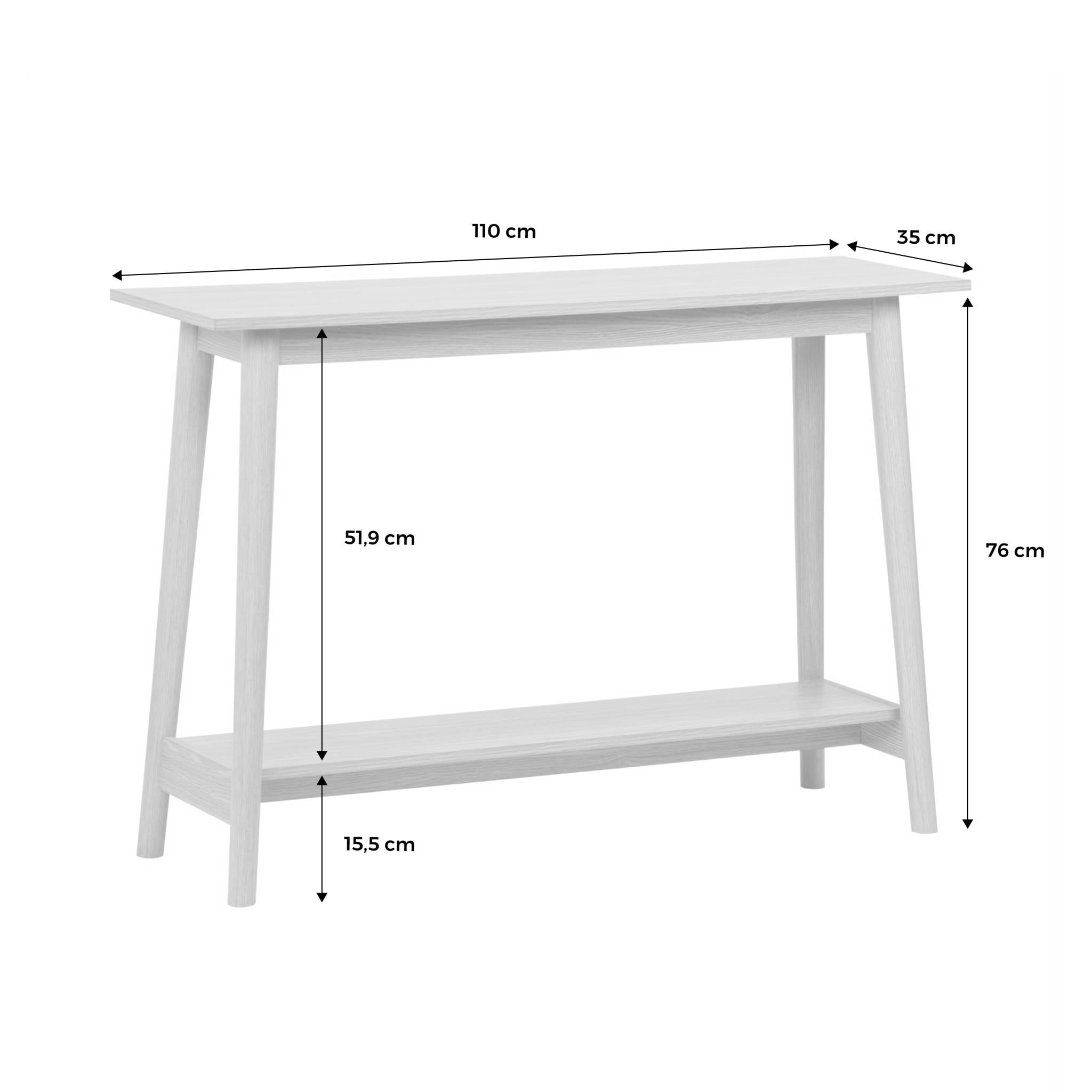 sweeek - Scandinavische sidetable met walnotenhoutdecor
