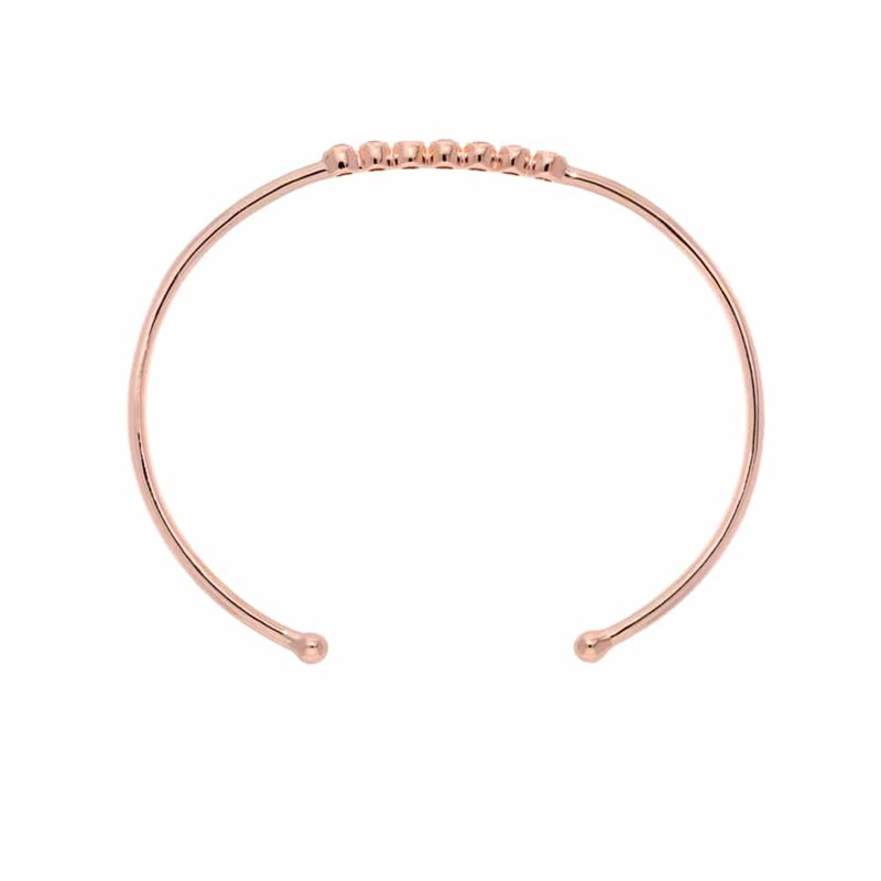 Bracelet Jonc Argent Vertu Rose Marine Lapis