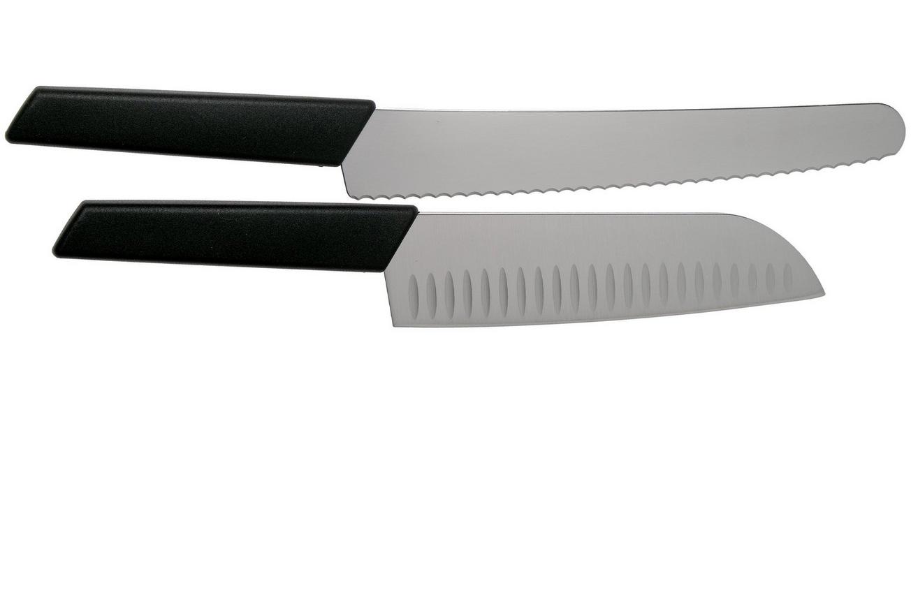 Victorinox Swiss Modern tweedelige messenset, zwart