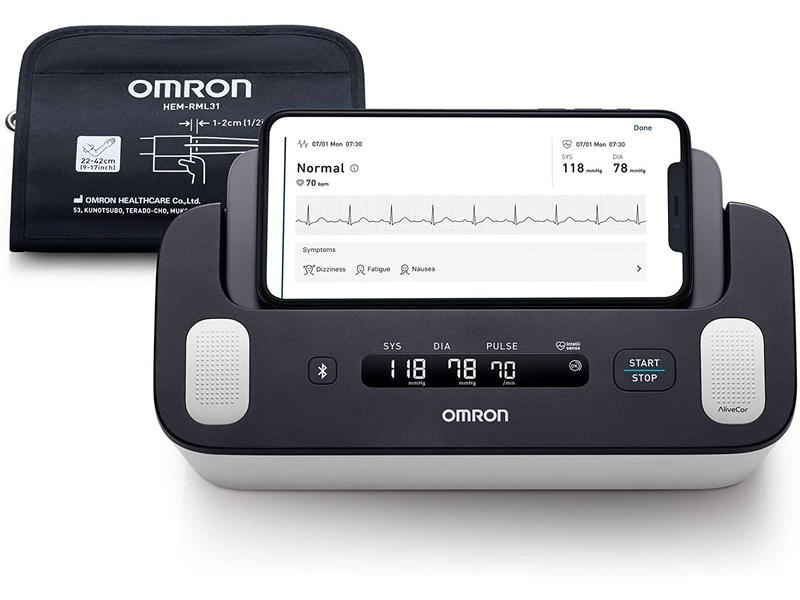 Omron Blutdruckmessgerät Complete 2 in 1 mit EKG Funktion Blutdruck und EKG Messgerät HEM-7530T-E3