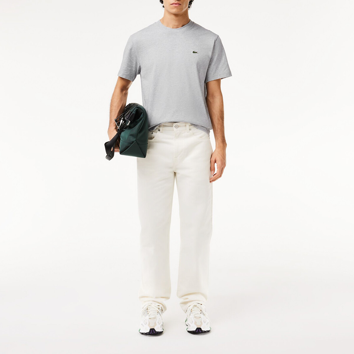 Camiseta LACOSTE em malha com gola redonda