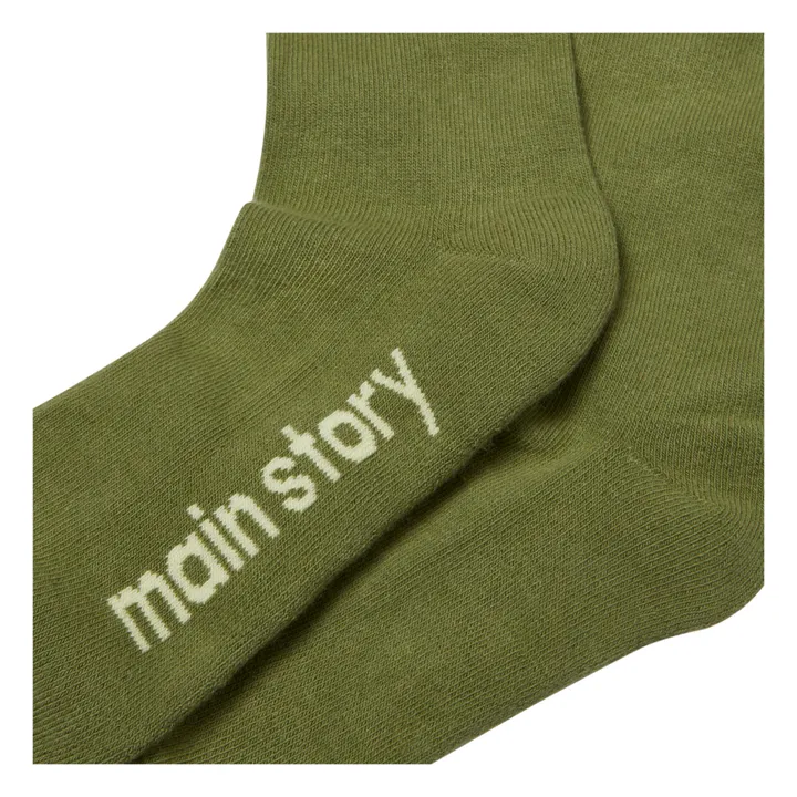 Main Story Chaussettes Logo | Vert kaki
