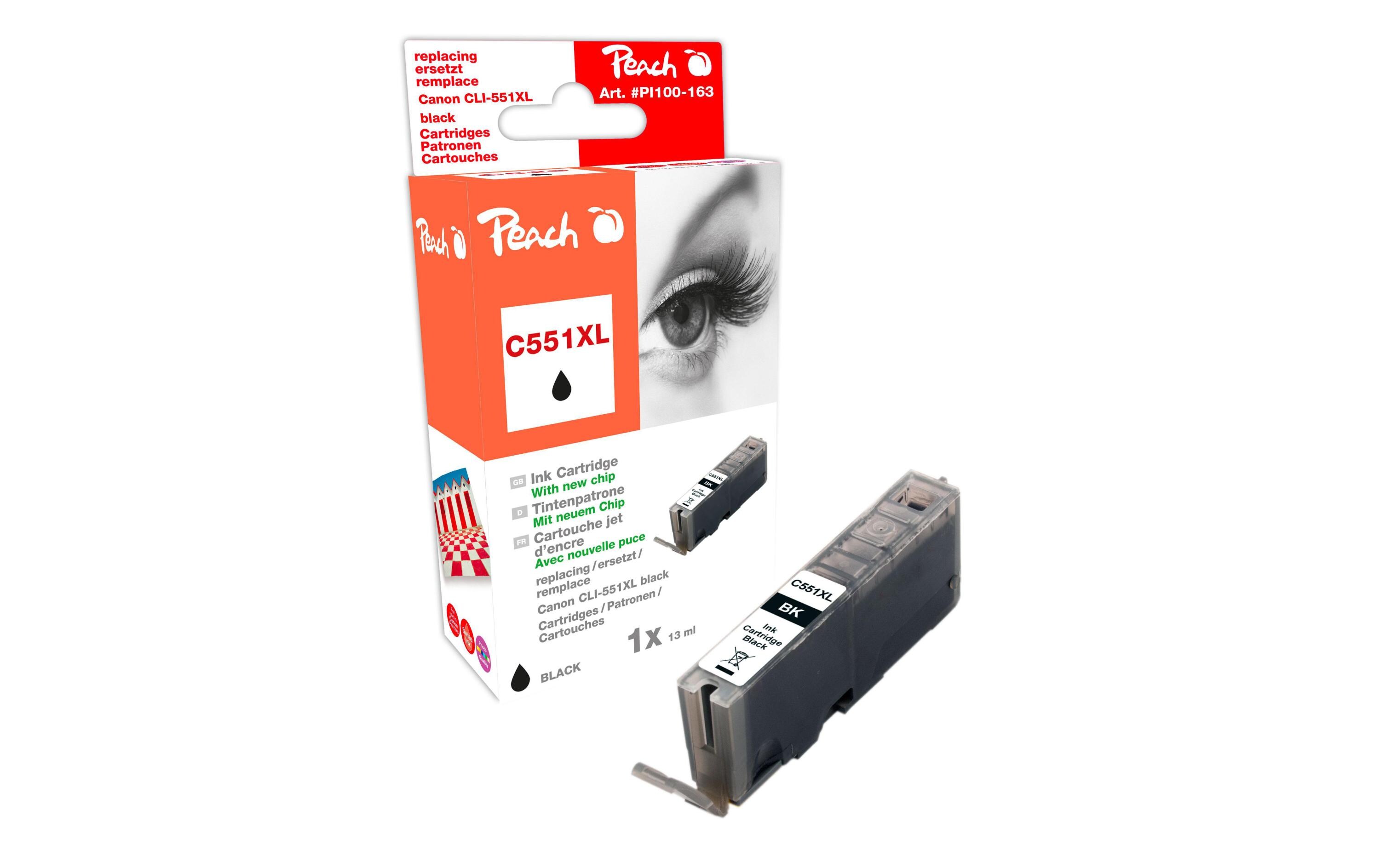 Tinte Canon CLI-551BK BlackTintenset, farbig, XL-Füllung