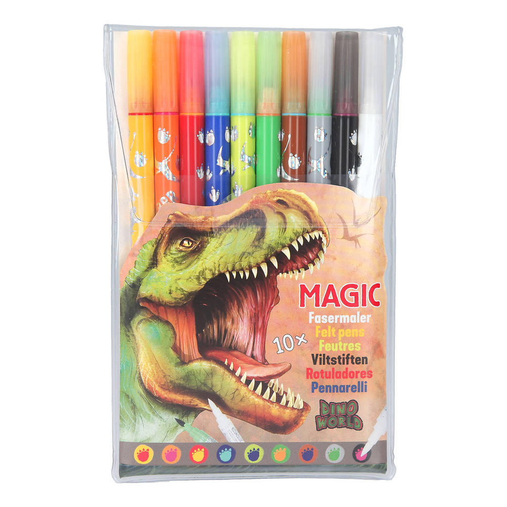 Dino World magische dubbele stiften - 10 stuks