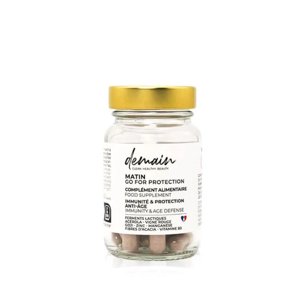 Demain Complément Alimentaire Immunité et Protection Anti-Âge - Go For Protection 1 boite de 30 gélules (= 1 mois de cure)