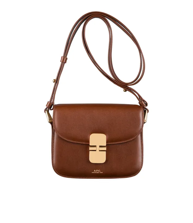 A.P.C. Sac Grace Mini Cuir Lisse | Noisette